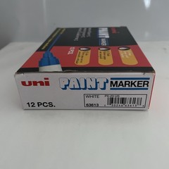WHT- 12 Markers Uni-Paint PX-20 Oil-Based Paint Marker Medium Line Color WHITE