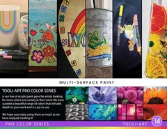 Acrylic Paint Pens 22 Purple Tones Assorted Pro Color Series Markers Set 0.7m…