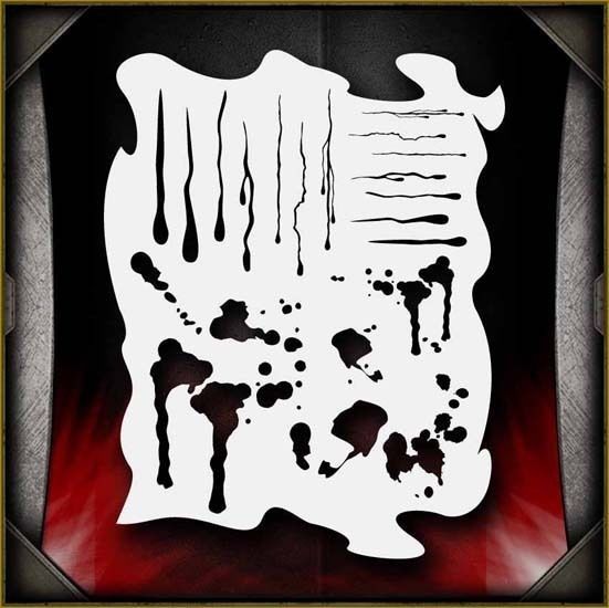Drips & Splatters Airbrush Stencil Template Airsick