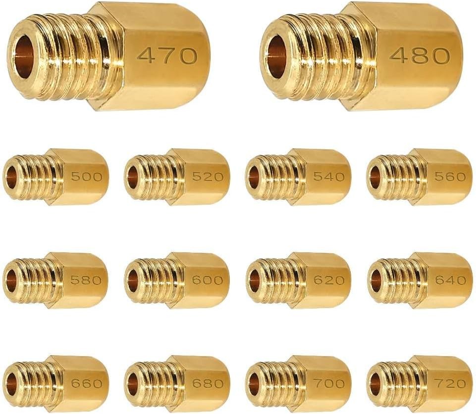 Strongthium Main Jet Kit for Mikuni VM TM Carburetors Large Hex 470# ~ 720#