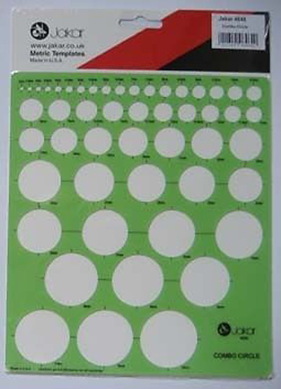 Jakar Template 4646 – Combo Circle Stencil (2mm – 39mm)