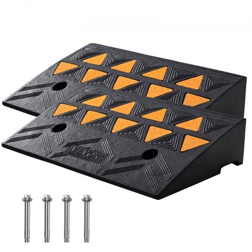 Rubber Curb Ramp 2 Pack, 4.3″ Rise Height Heavy-Duty 33069 lbs/15 T Capacity…
