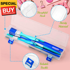 8 Pack Plastic Paint Brush Holder, 13″ Long Translucent Watercolor Pens Pencils
