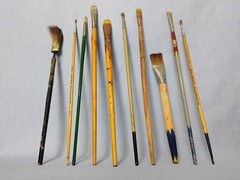 Vintage Paint Brushes Lot of 10 Various Sizes #3