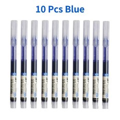 10Pcs/Set High Quality Needle Type Gel Pens Straight Liquid Ballpoint Pen School