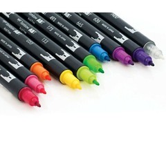 Tombow ABT Dual Brush Pens 56185, Bright Colors, 10 Pen Set