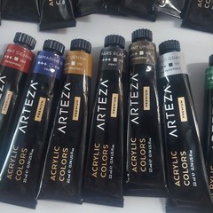 Arteza Premium Acrylic Paint Set – 24 Assorted Colors, 22ml Tubes, Art Supplies