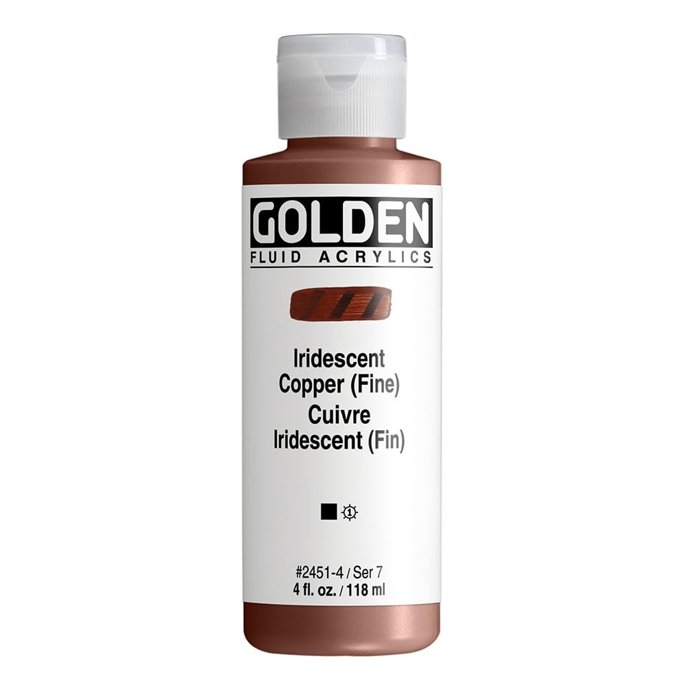 Fluid Acrylics Iridescent Copper Fine 4 Fl. Oz Bottle Professional Opaque