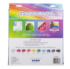 Tulip Puff Paint Kits Rainbow Color Collection, 1.25 Fl Oz (Pack of 10)