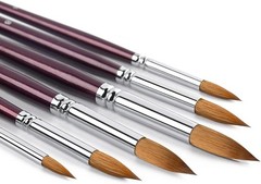Kolinsky Watercolor Brush Set Pure Sable Hair 6 Pcs New