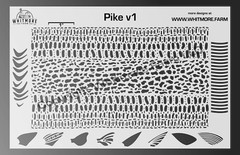 Pike v1 Mesh Fishing Lure Airbrush Stencil – Mylar Reusable