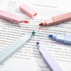 6Pack Multiple Colors Soft Marker Pen 4mm Nib Fluo Pen Smooth Writing Marking C