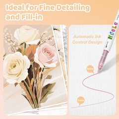 Skin Tone Acrylic Paint Markers, Skin Color Brush Tip Acrylic Paint Pens for Pum