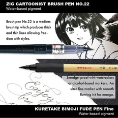 Kuretake Zig Inktober pen set, for Illustration, Manga Drawing, Lettering and…