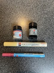 Job Lot 4 Marabu Metallic Paint Markers Art Multi Surface Glass Porcelain Wood