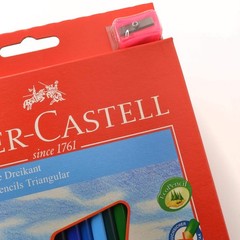 Faber-Castell Pencils Classic Colour Triangular, Cardboard Wallet of 24 (120524)