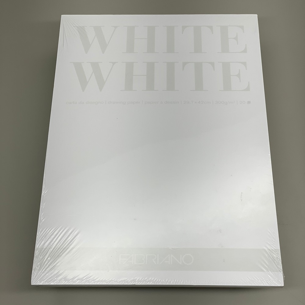 FABRIANO White White Drawing Pad 11.75″x16.5″ 20 Sheets GSM: 300 19100420