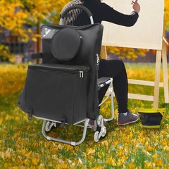 Black Multi-functional Sketch Easel Trolley 43*93cm Freestanding US NEW