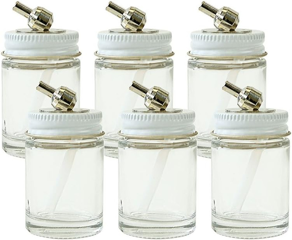 Paasche Airbrush Assembly 1Oz Glass Airbrush Paint Bottle, 1 Oz, Clear