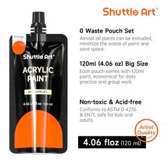 Shuttle Art Acrylic Paint, 18 Colors 4.06 Fl Oz (Pack of 18), 18