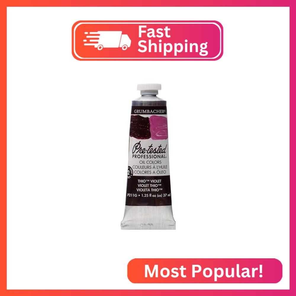 Grumbacher Pre-Tested Oil Paint, 37ml/1.25 Ounce, Thio Violet (Quinacridone Mage