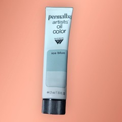 Vintage Unused Weber Permalba Artists Oil Color Paint Phthalo Blue & Ice Blue