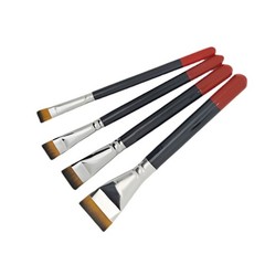 Pack of 4 Premium Nylon Art Brushes Smooth Mark Painting Tools Ergonomic Grip