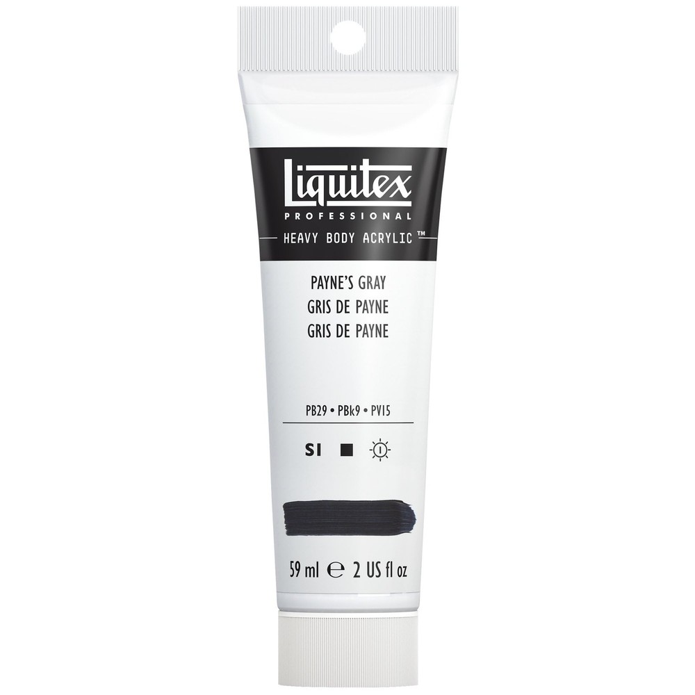 Professional Heavy Body Acrylic Paint 2-oz 59ml Tube Payne’s Gray