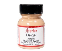 Beige Leather Paint 1 Fl Oz Non-Toxic Water Based for Shoes Jackets Bags