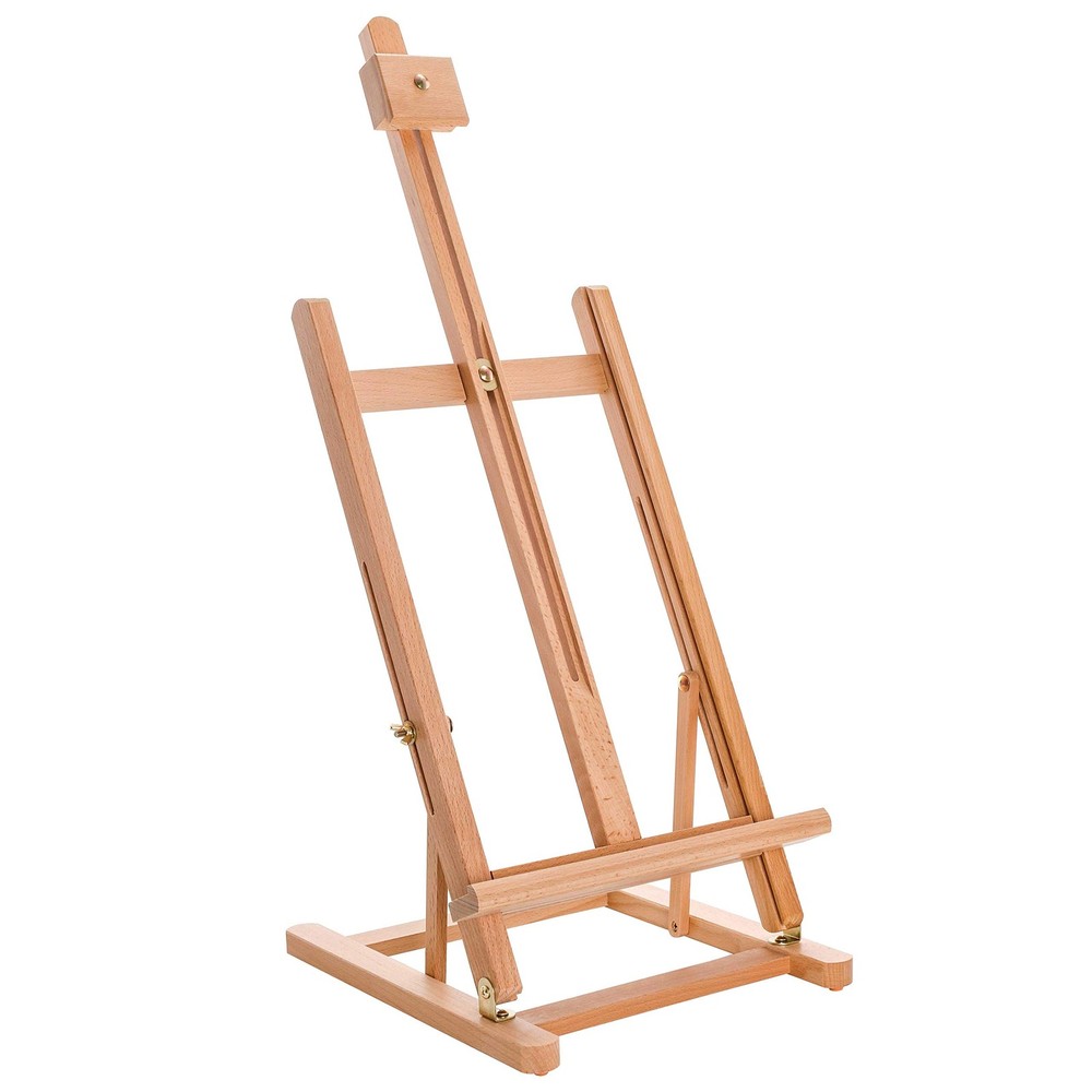 U.S. Art Supply 38″ High Wooden H-Frame 38.5” Studio Tabletop Easel, brown