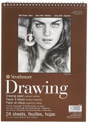 Strathmore 400 Series 9×12 Cream Drawing Pad 24 Sheets 80 lb Acid Free Paper