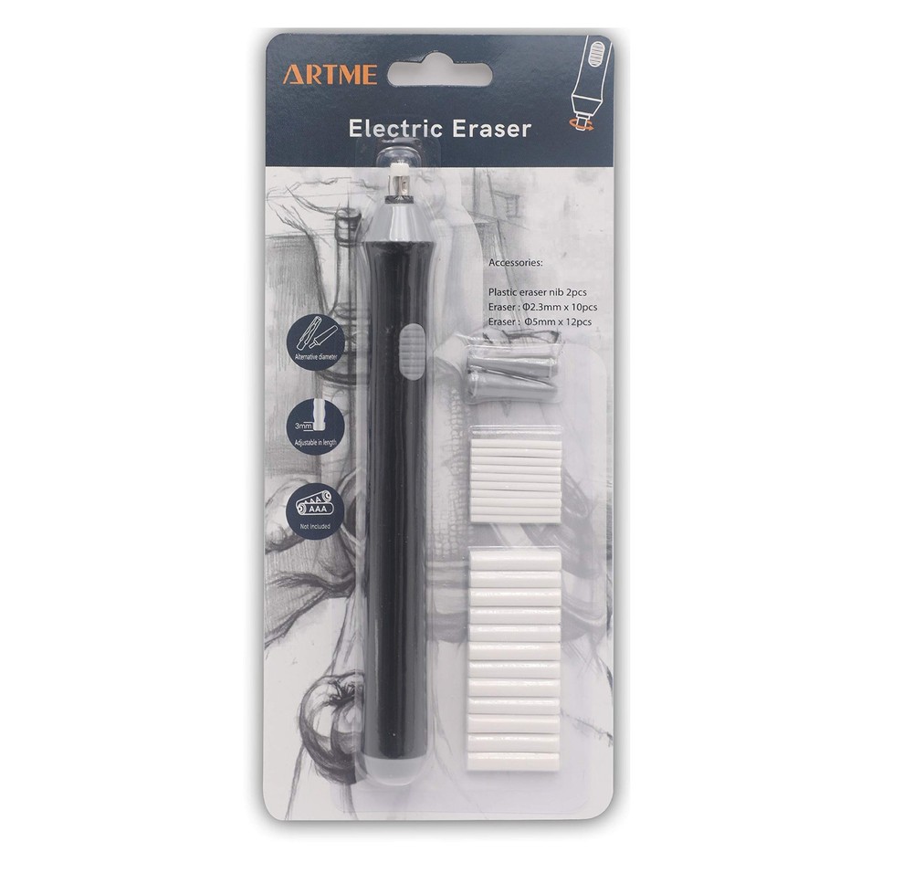 ARTME Electric Eraser/Automatic Rubber – 22pcs Refills Included (0.1 inch and…
