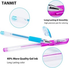 Glitter Gel Pens 33 Colors Neon Glitter Pens Set Gel Art Markers with 40% More