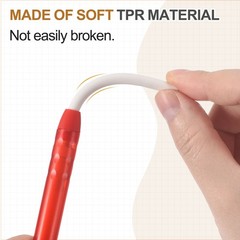 4+4Pcs Retractable Eraser Pen, with 4Replacement Rubber Refill, Red TPE