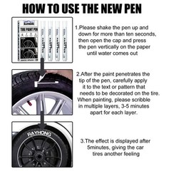 7Pcs Waterproof Permanent Paint Marker Pen For Car Tyre Tire Tread Rubber Metal