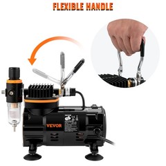 Dual Action Airbrush Kit 120W Electric Spray Gun for Art Nail Tattoo Makeup Mode