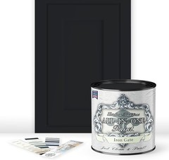 Versatile ALL-IN-ONE Paint – Iron Gate Black, Interior/Exterior Use, Quart Size