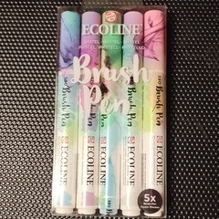 Royal Talens Ecoline Brush Pen Set Bundle 10 Primary Colors, 5 Pastel Colors