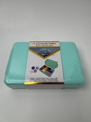 Metallic Gouache Paint Set 12 Colors Jelly Cup Art Paint Kit New