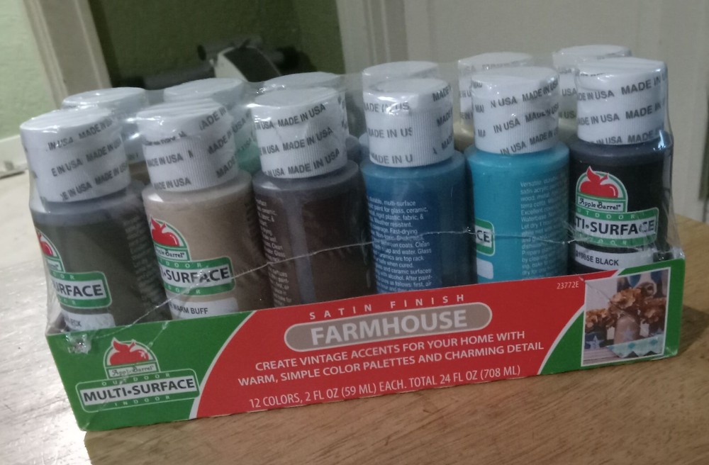 Farmhouse Acrylic Paint Set, 12, 24 Fl Oz (Pack of 1) – NEW