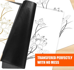 200 Sheets Carbon Paper Black Graphite Paper Transfer Tracing Paper and 5 Pieces
