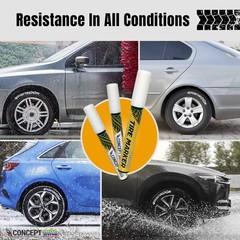Tire Marker Pens, White Waterproof Paint Markers For Car Tire Lettering, Made…