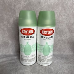 NEW 2 pack lot Krylon K09055007 Sea Glass Spray Paint Sea Foam 12oz for glass