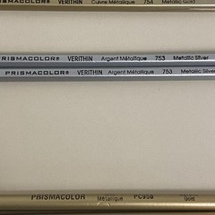 Prismacolor Metallic Silver Gold Pencils Lot of 7 Artist Drawing Art Supplies