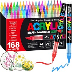 Guangna Acrylic Paint Markers,168 Colors with Direct-Liquid Ink Control System