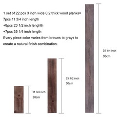 Peel & Stick Wood Planks Rustic Reclaimed Barn 10.5 Sq.Ft Brown Gray Holydecot