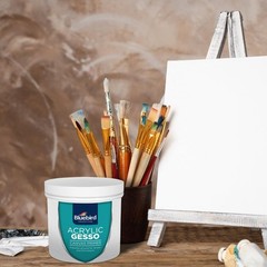 White Heavy Gesso Primer 28.2 oz Surface Prep Medium Acrylic Oil Paint