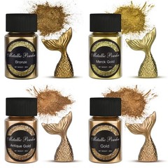 Metallic Gold Silver Mica Powder Pigment Pearlescent Epoxy Uv Resin Dye Jewelry