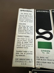 VTG Speedball Oil-based Ink 5 Colors Block Printing + Black Water Soluble