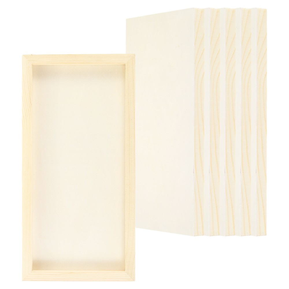 6″x12″ Wood Panels Board,6Pcs Unfinished Wood Canvas Boards for Painting